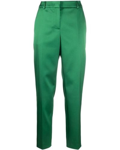 Boutique Moschino Tailored Satin Trousers - Green