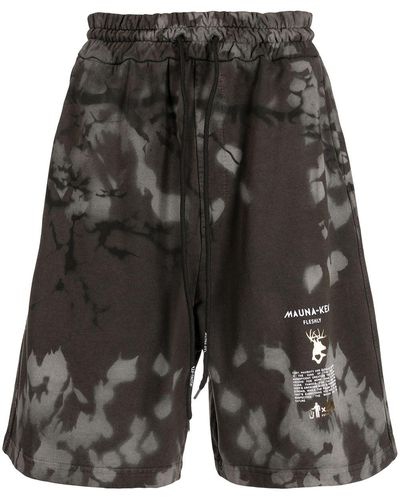 Mauna Kea Drawstring Tie-dye Shorts - Gray