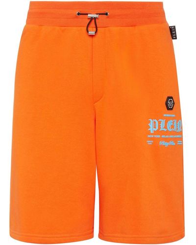 Philipp Plein Logo-print Track Shorts - Orange