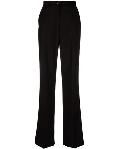 Dolce & Gabbana High-rise Wide-leg Pants - Black