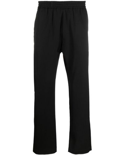 Barena Pantalones rectos slip-on con cuatro bolsillos - Negro