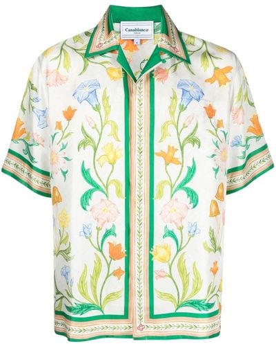 Casablancabrand Camisa con estampado L'Arche Fleure - Verde