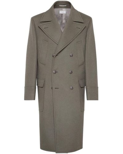 Brunello Cucinelli Double-breasted Wool Coat - Grey