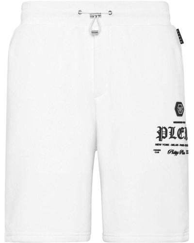 Philipp Plein Logo-embossed Track Shorts - White