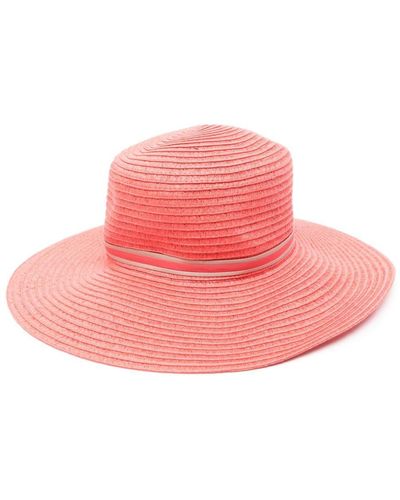 Borsalino Giselle Straw Wide-brim Hat - Pink