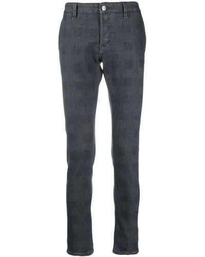 Dondup Skinny-Jeans mit Karomuster - Grau