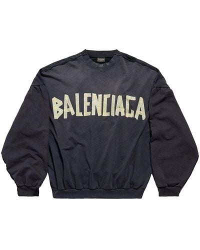 Balenciaga Katoenen Sweater Met Print - Blauw