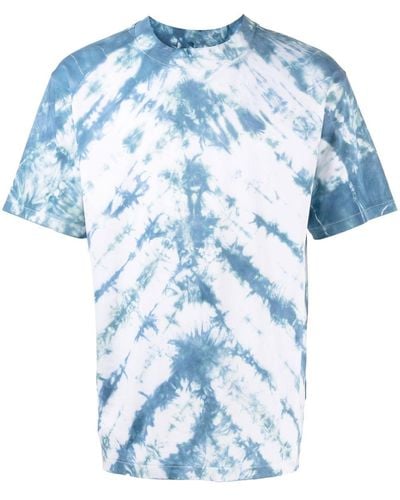 Stain Shade Tie-dye Crew-neck T-shirt - Blue