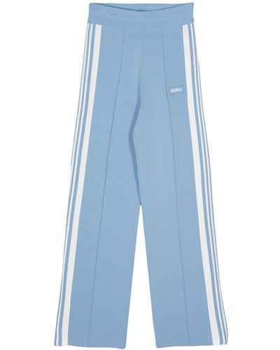 Autry Pantalones de chándal de punto a rayas - Azul