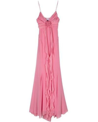 Blumarine Vestido de fiesta con aplique de rosa
