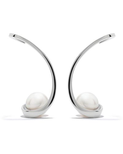 Tasaki 18kt White Gold Atelier Aurora Akoya Pearl Earrings - Metallic