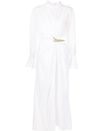 Jonathan Simkhai Long-sleeve Twisted Shirt Dress - White