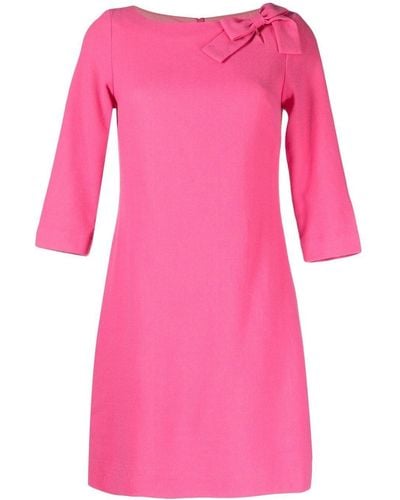 Jane Emma Bow-detail Midi Dress - Pink