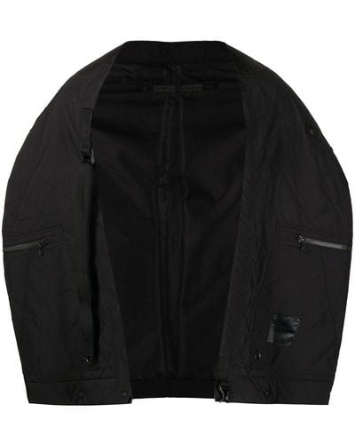 Julius Logo Patch Quilted Cape - Black