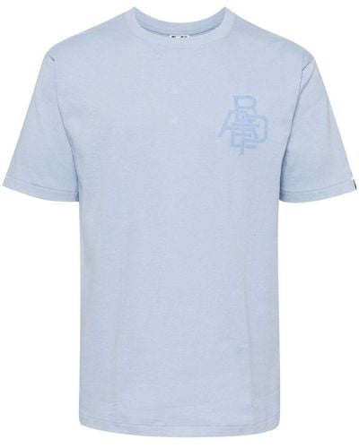 A Bathing Ape Logo-print Cotton T-shirt - Blue