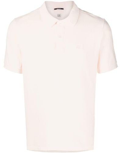 C.P. Company Embroidered Logo Cotton Polo Shirt - Multicolor