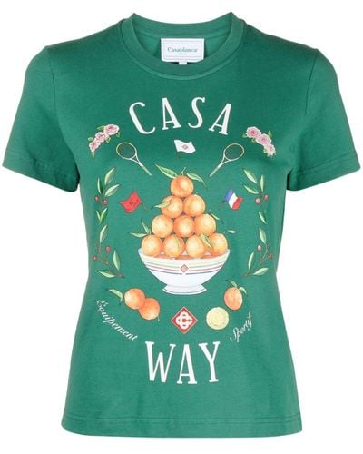 Casablancabrand T-shirt Van Biologisch Katoen - Groen