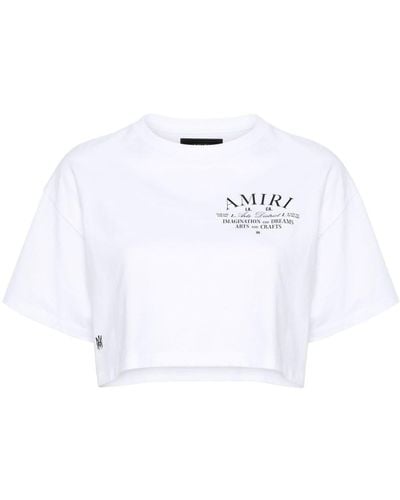 Amiri Arts District Cropped T-shirt - White