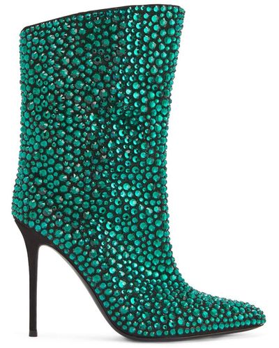 Giuseppe Zanotti Merissa Crystal-embellished Boots - Green