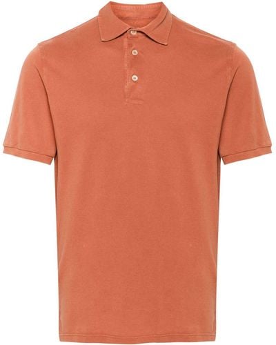 Fedeli Piqué Polo Collar - Orange