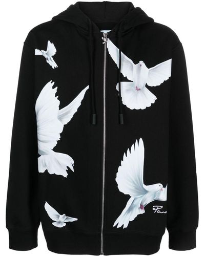 3.PARADIS Sudadera Freedom Doves con capucha - Negro
