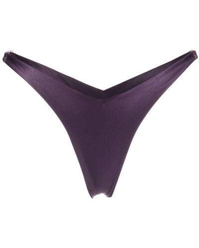 Gcds Bas de bikini à logo métallique - Violet