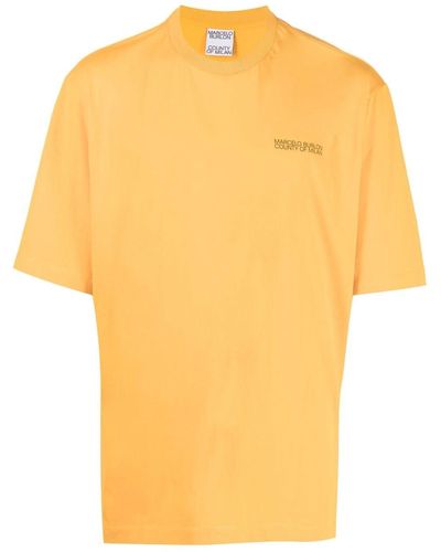 Marcelo Burlon Tempera Cross Over T-Shirt - Gelb