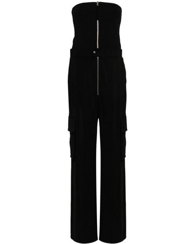 Thom Krom Strapless Zipped Wide Jumpsuit - Black