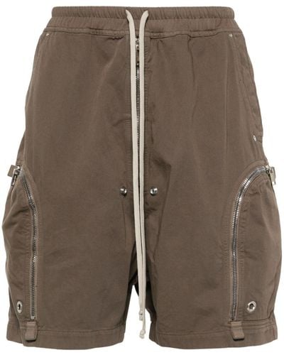 Rick Owens Bauhaus cotton bermuda shorts - Marron