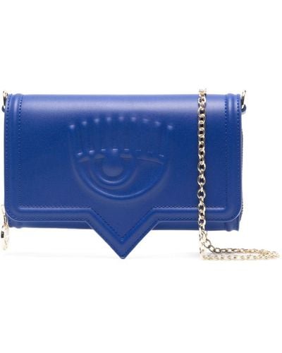 Chiara Ferragni Eyelike Logo-embossed Chain Wallet - Blue