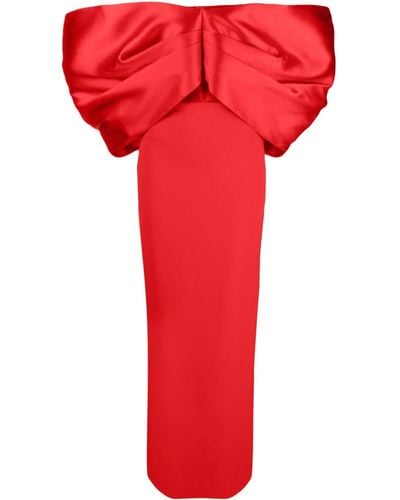 Solace London Schulterfreies Filippa Abendkleid - Rot