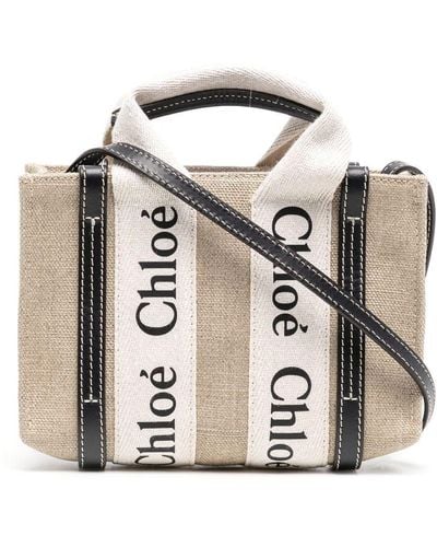 Chloé Woody Mini Tote Bag - Metallic