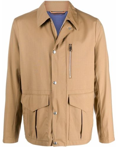 Paul Smith Wool Shirt Jacket - Brown