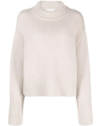 Lisa Yang Roll-neck Cashmere Sweater - White