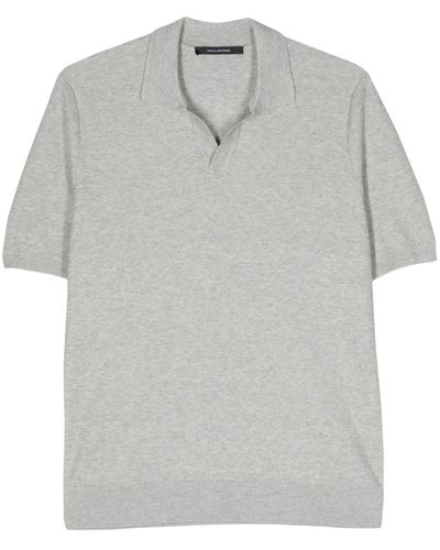 Tagliatore Textured polo shirt - Gris
