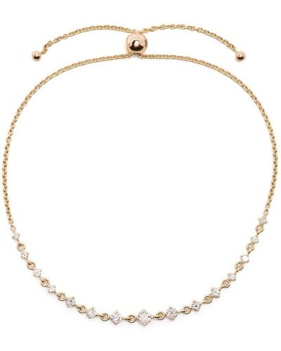 Zoe Chicco 14kt Yellow Gold Diamond Bolo Bracelet - White