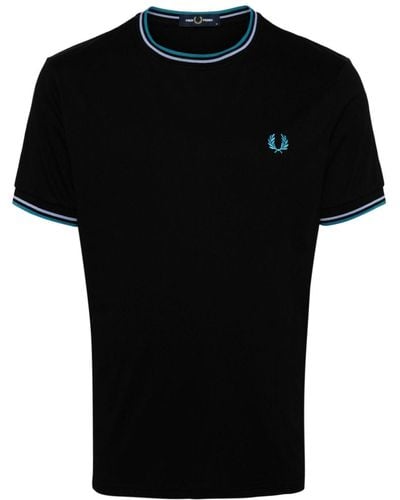 Fred Perry Embroidered-logo Cotton T-shirt - ブラック
