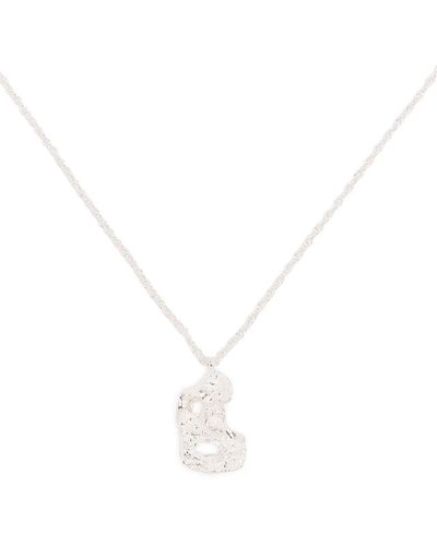 Loveness Lee B Alphabet Pendant Necklace - Metallic
