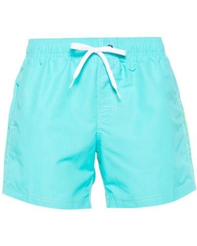 Sundek Rainbow-patch Swim Shorts - Blue