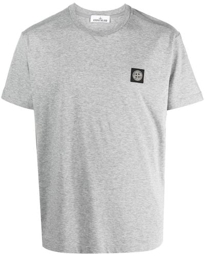 Stone Island Logo-patch Short-sleeve T-shirt - Gray