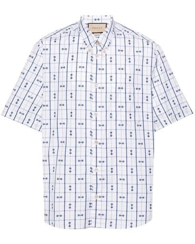 Gucci Katoenen Overhemd Met Print - Wit