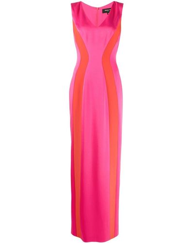 Paule Ka Colour-block Panel Maxi Dress - Pink