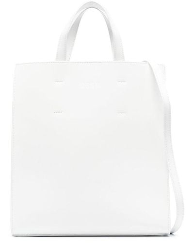 MSGM Minimal Square Shape Bag - White