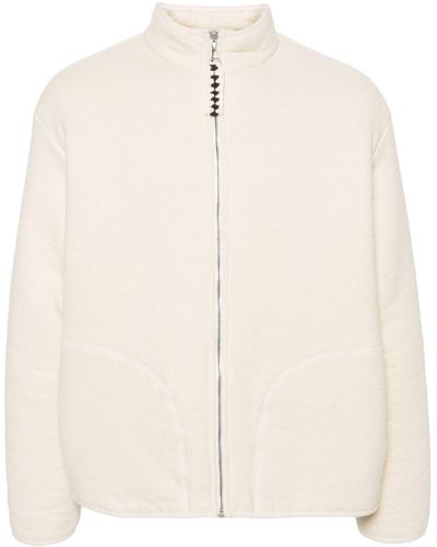 Jil Sander Reversible Shearling Cotton Jacket - Natural