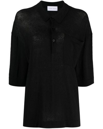 Christian Wijnants Koll Short-sleeve Knitted Shirt - Black