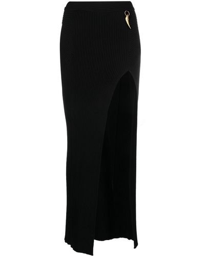 Roberto Cavalli Falda maxi Tiger Tooth - Negro