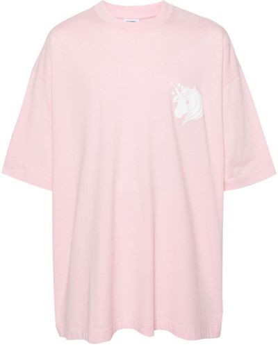 Vetements T-shirt con stampa unicorno - Rosa