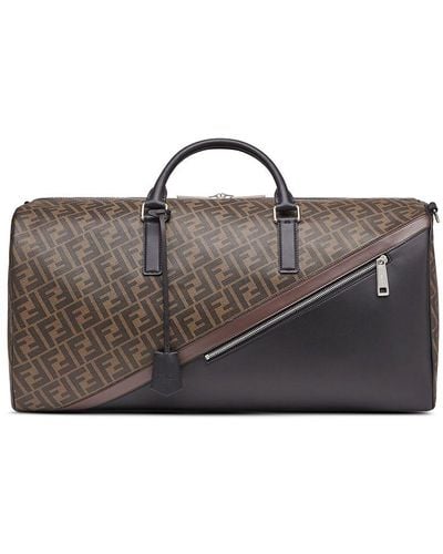 Fendi Sac fourre-tout FF à motif monogrammé - Marron