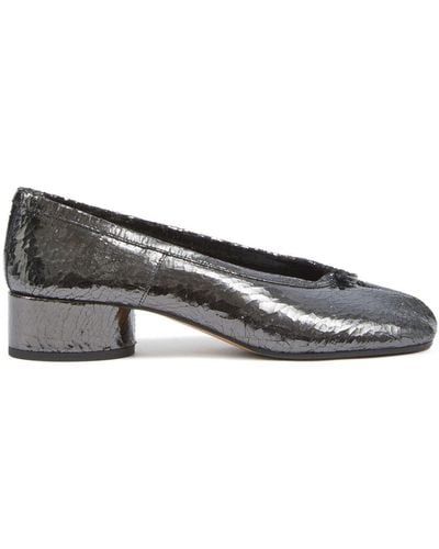 Maison Margiela Tabi 30mm Leather Ballerina Shoes - Grey