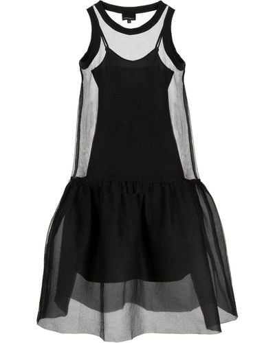 Cynthia Rowley Semi-sheer Sleeveless Dress - Black